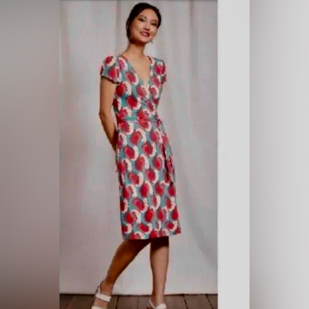BODEN wrap midi dress